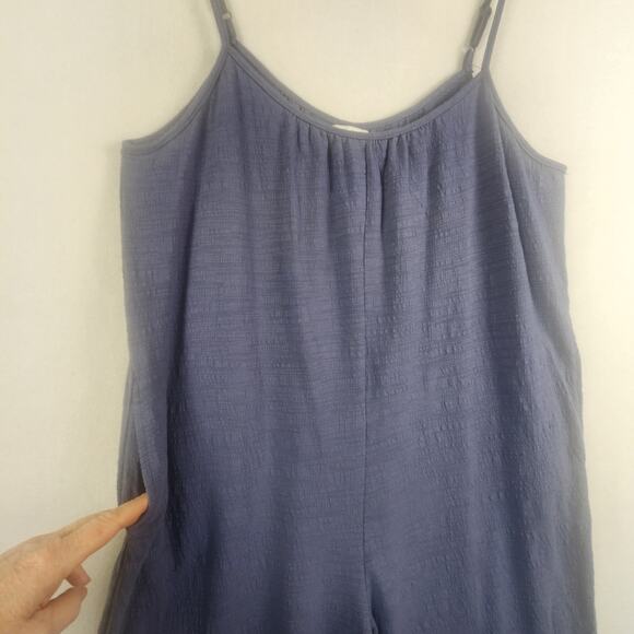 ZSUPPLY Textured Flared Jumpsuit Women’s SZ LG Blue Boho Oversized Breathable - Picture 8 of 16
